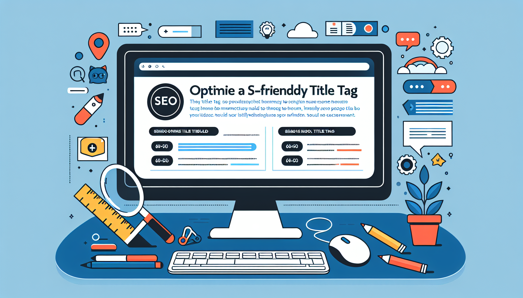 What is the optimal length for an SEO-friendly title tag?